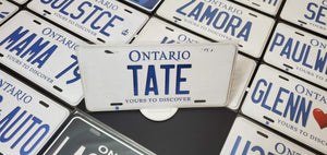 Custom Car License Plate: Tate