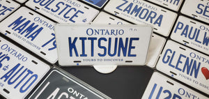 Custom Car License Plate: Kitsune