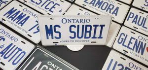 Custom Car License Plate: MS SUBII