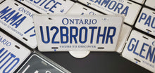 Load image into Gallery viewer, Custom Car License Plate: u2brothr
