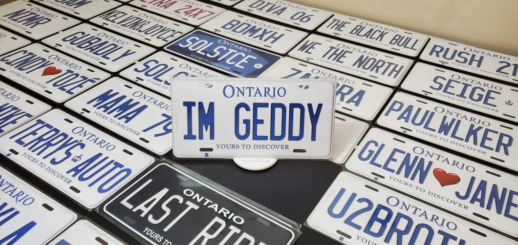 Custom Car License Plate: Im Geddy