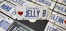 Load image into Gallery viewer, Custom Car License Plate: &lt;3 Jelly B
