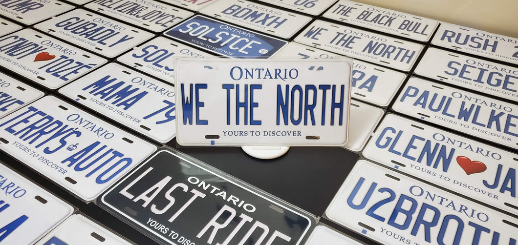 We The North: Custom Car Ontario For Off Road License Plate Souvenir Personalized Gift Display