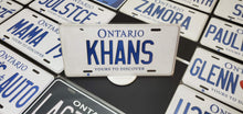 Load image into Gallery viewer, Khanz : Custom Car Ontario For Off Road License Plate Souvenir Personalized Gift Display
