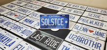 Load image into Gallery viewer, Custom Ontario Blue Car License Plate: SOLSTCE
