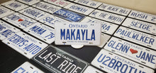 Load image into Gallery viewer, Custom Ontario White Car License Plate: Makayla
