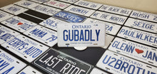 Load image into Gallery viewer, Custom Ontario White Car License Plate: Gubadly
