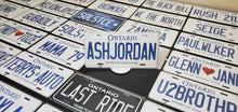Load image into Gallery viewer, Custom Ontario White Car License Plate: Ashjordan
