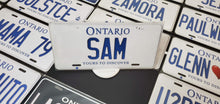 Load image into Gallery viewer, *SAM* : Personalized Name Plate:  Souvenir/Gift Plate in Car Size
