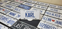 Load image into Gallery viewer, Custom Ontario White Car License Plate: Karl

