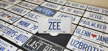 Load image into Gallery viewer, Custom Ontario White Car License Plate: Zee
