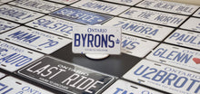 Load image into Gallery viewer, Custom Ontario White Motorcycle License Plate: Byrons
