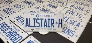 ALISTAIR H : Custom Car Ontario For Off Road License Plate Souvenir Personalized Gift Display