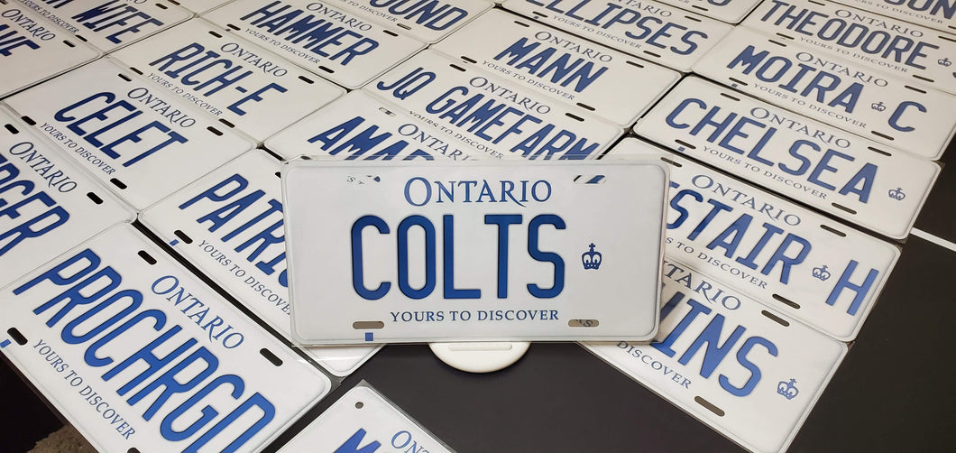*COLTS* : Hey, Want to Stand Out From The Crowd?  : Customized Any Province Car Style Souvenir/Gift Plates