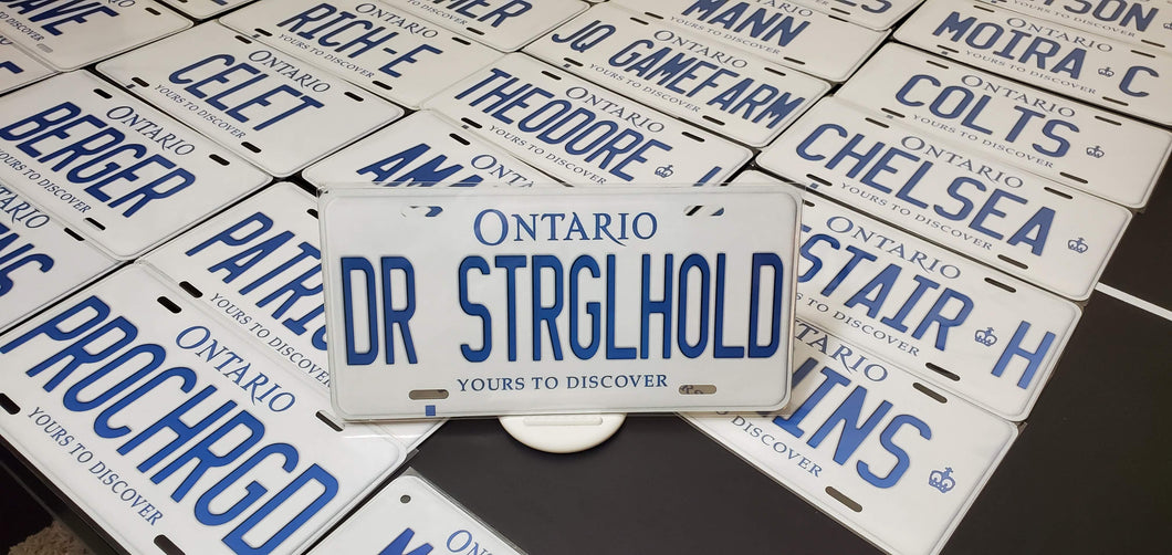 *DR. STRGLHLD* : Hey, Want to Stand Out From The Crowd?  : Customized Ontario Car Style Souvenir/Gift Plates