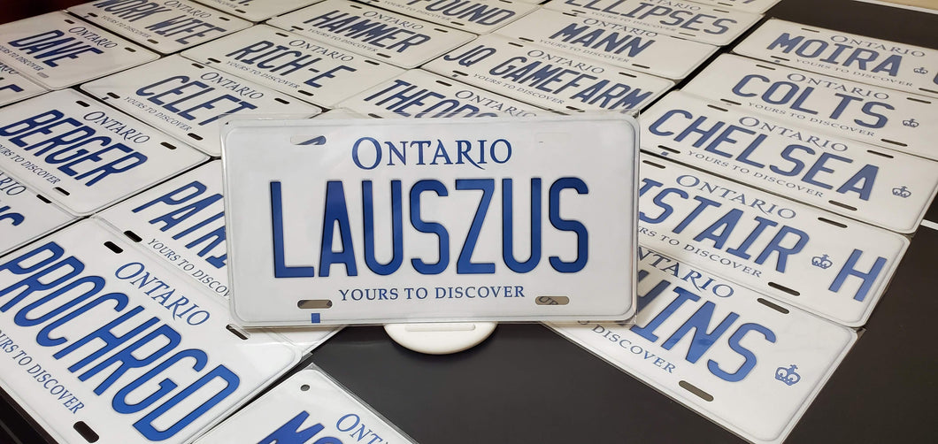 *LAUSZUS* : Hey, Want to Stand Out From The Crowd?  : Customized Ontario Car Style Souvenir/Gift Plates
