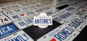 ANTUNES : Custom Car Ontario For Off Road License Plate Souvenir Personalized Gift Display