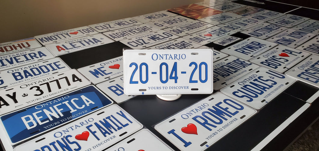 20-04-20 : Custom Car Ontario For Off Road License Plate Souvenir Personalized Gift Display
