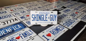 SHINGLE GUY : Custom Car Ontario For Off Road License Plate Souvenir Personalized Gift Display