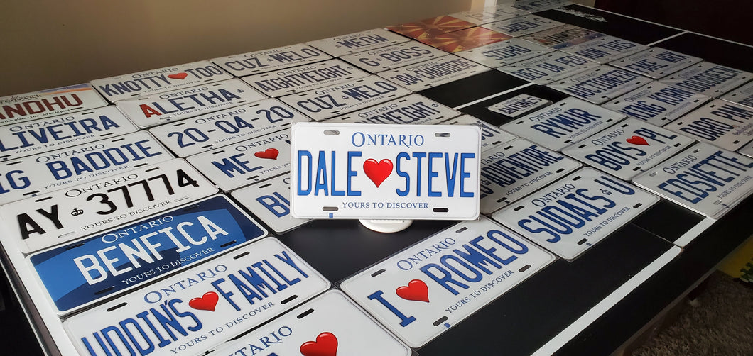*DALE <3 SIEVE* : Hey, Want to Stand Out From The Crowd?  : Customized Any Province Car Style Souvenir/Gift Plates