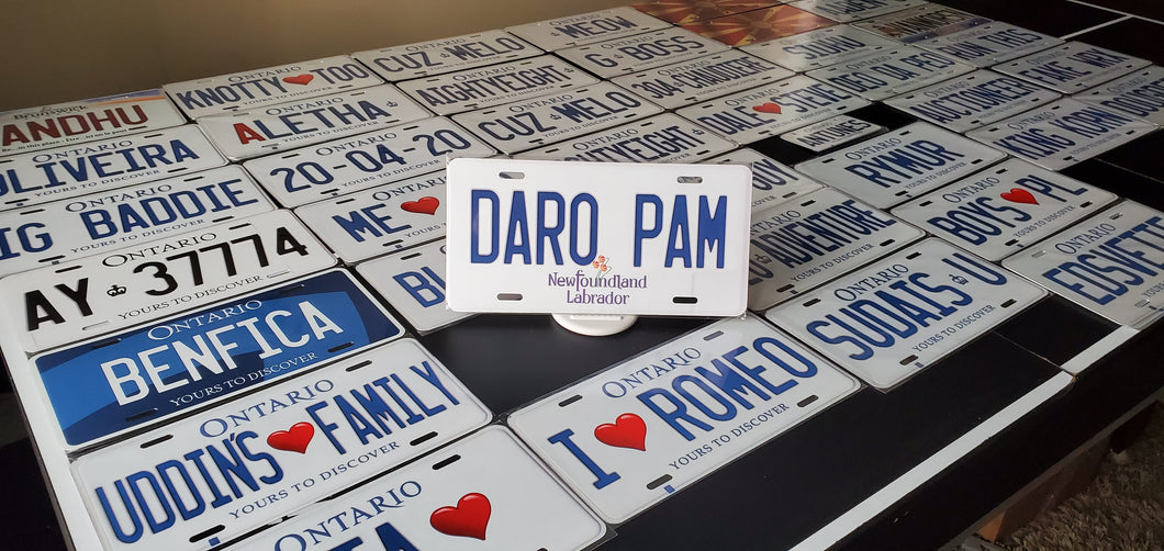 *DARO PAM* : Hey, Want to Stand Out From The Crowd?  : Customized Any Province Car Style Souvenir/Gift Plates
