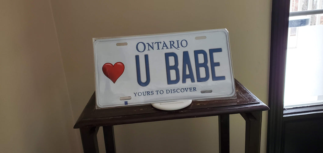 <3 BABE : Custom Car Ontario For Off Road License Plate Souvenir Personalized Gift Display