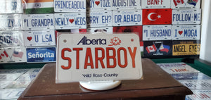 STARB0Y : Custom Bike Plate Alberta For Novelty Souvenir Gift Display Special Occasions Mancave Garage Office Windshield