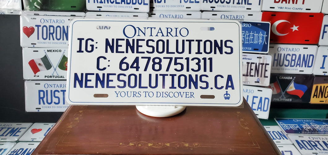 *IG: NENESOLUTIONS, C: 647851311, NENESOLUTIONS.CA* : Hey, Want to Stand Out From The Crowd?  : Customized Any Province Car Style Souvenir/Gift Plates