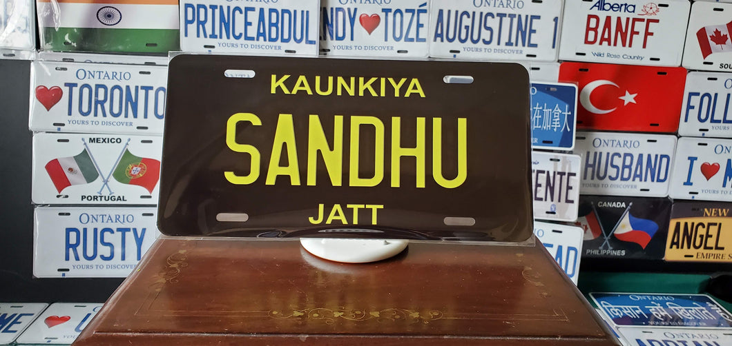 *SANDHU* : Hey, Want to Stand Out From The Crowd?  : Customized Any Province Car Style Souvenir/Gift Plates
