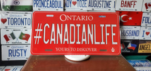 CANADIAN LIFE : Custom Car Ontario For Off Road License Plate Souvenir Personalized Gift Display