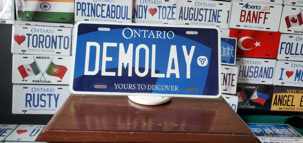 *DEMOLAY* : Hey, Want to Stand Out From The Crowd?  : Customized Any Province Car Style Souvenir/Gift Plates