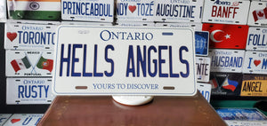 *HELLS ANGELS* : Hey, Want to Stand Out From The Crowd?  : Customized Any Province Car Style Souvenir/Gift Plates