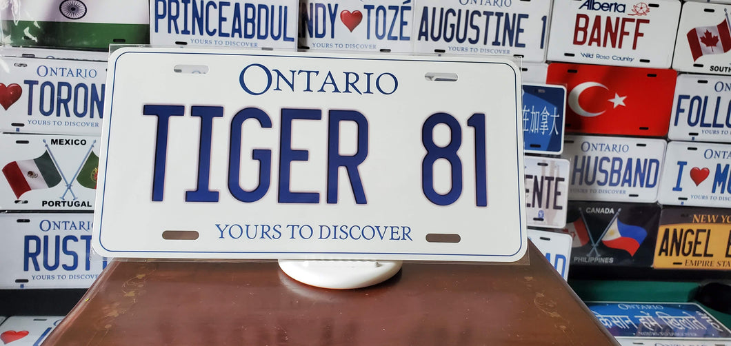 *TIGER 81* : Hey, Want to Stand Out From The Crowd?  : Customized Any Province Car Style Souvenir/Gift Plates