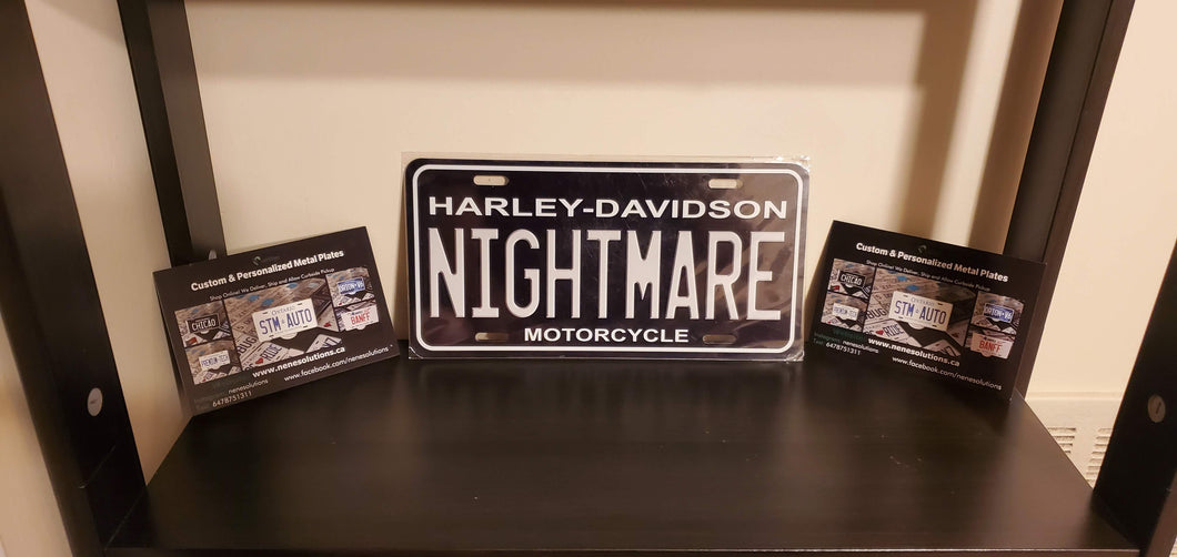 NIGHTMARE : Custom Car Plate For Novelty Souvenir Gift Display Special Occasions Mancave Garage Office Windshield