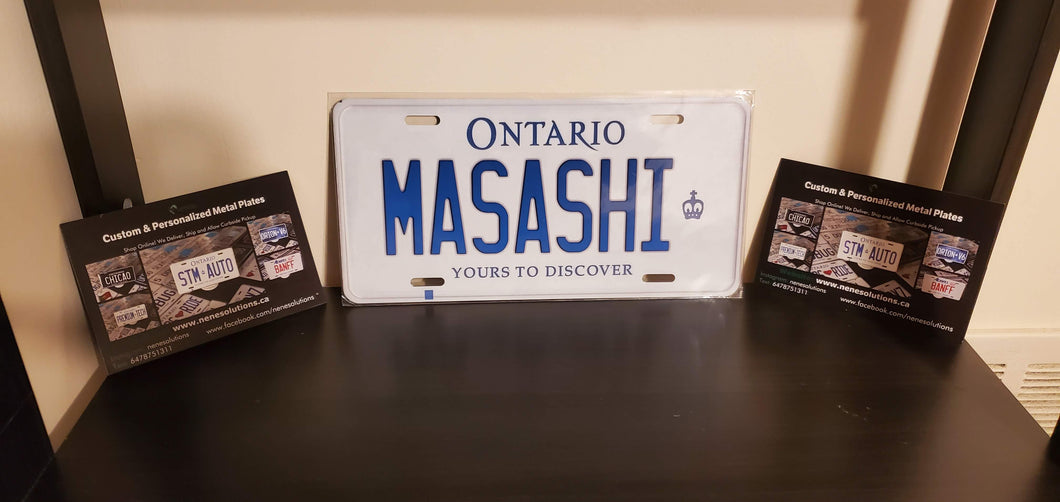 MASASHI :  Custom Car Ontario For Off Road License Plate Souvenir Personalized Gift Display