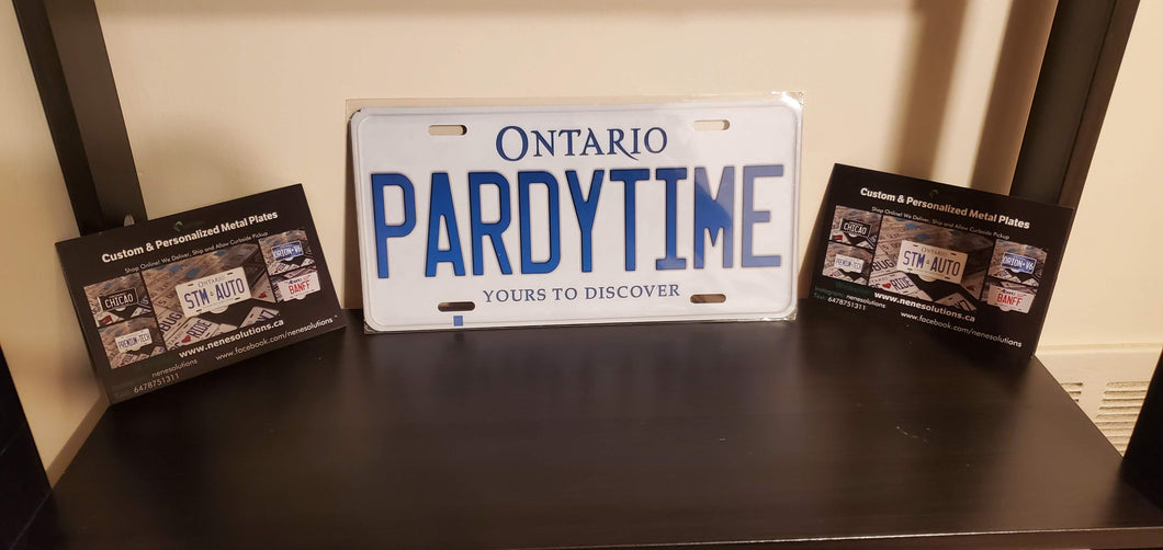 PARDYTIME : Custom Car Ontario For Off Road License Plate Souvenir Personalized Gift Display