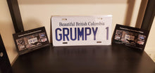 Load image into Gallery viewer, GRUMPY_1 : Custom Car Plate Beautiful British Columbia For Novelty Souvenir Gift Display Special Occasions Mancave Garage Office Windshield
