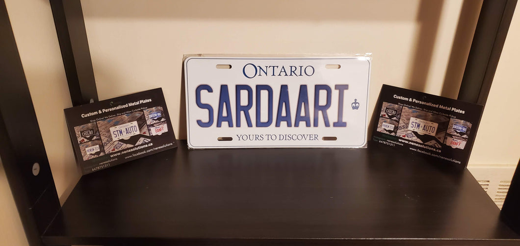 SARDAARI : Custom Car Ontario For Off Road License Plate Souvenir Personalized Gift Display