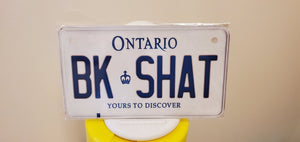 BK SHAT : Custom Bike Plate Ontario For Novelty Souvenir Gift Display Special Occasions Mancave Garage Office Windshield