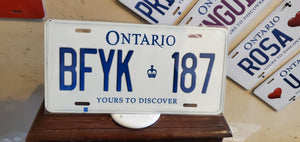BFYK 187 : Custom Car Plate Ontario For Novelty Souvenir Gift Display Special Occasions Mancave Garage Office Windshield
