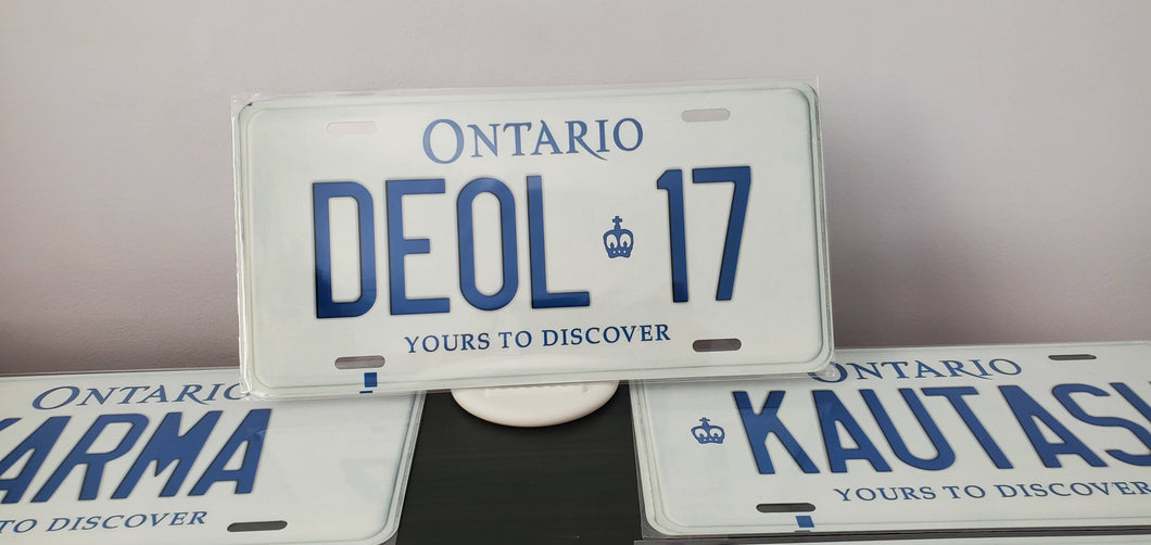 DEOL 17 : Custom Car Ontario For Off Road License Plate Souvenir Personalized Gift Display