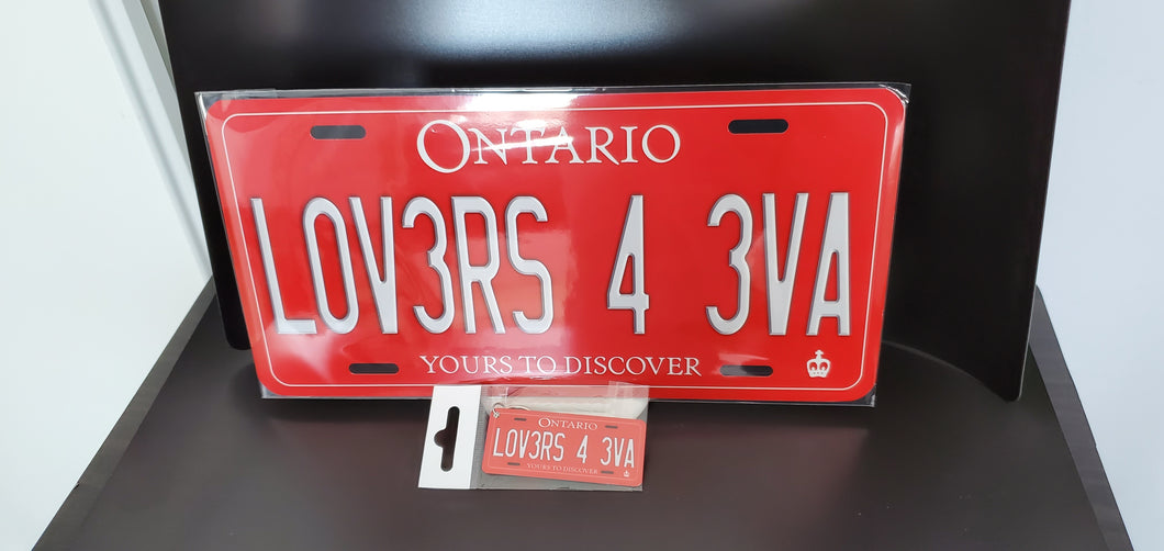 LOV3RS 4 3VA : Custom Car Ontario For Off Road License Plate Souvenir Personalized Gift Display