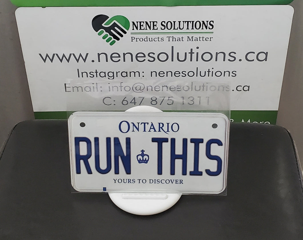 RUN THIS : Custom Bike Ontario For Off Road License Plate Souvenir Personalized Gift Display