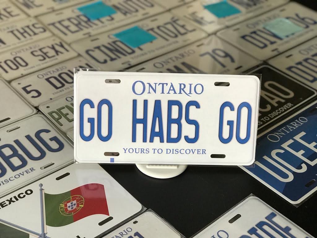 *GO HABS GO* : Personalized Name Plate:  Souvenir/Gift Plate in Car Size