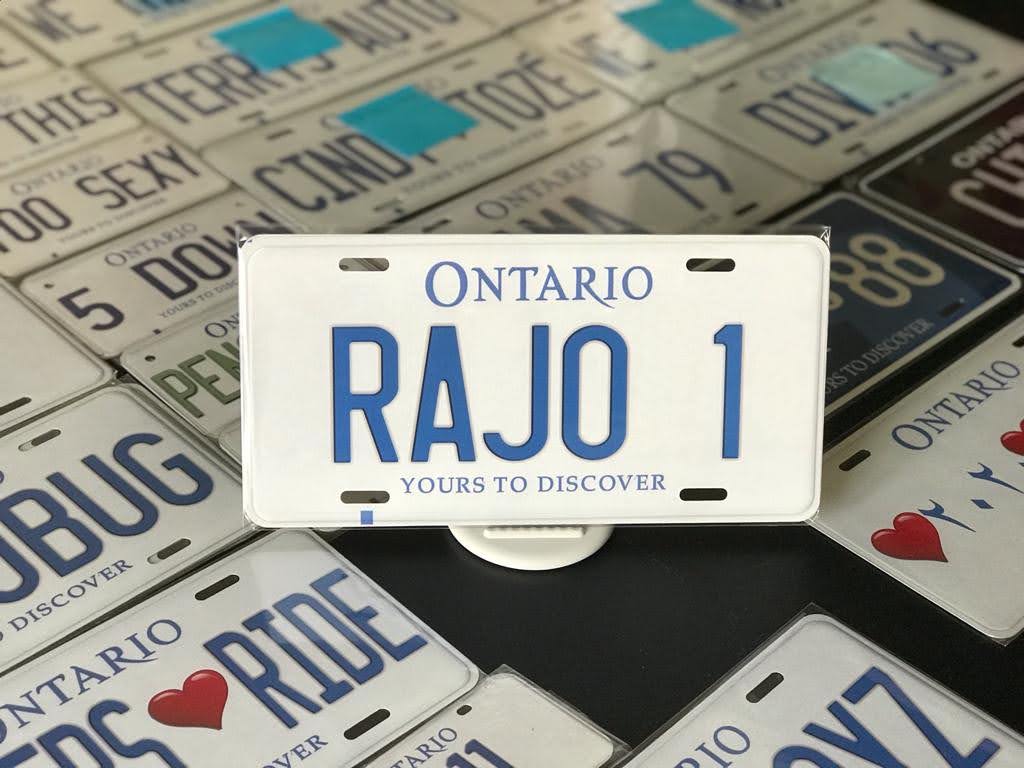 *RAJO 1* : Personalized Name Plate:  Souvenir/Gift Plate in Car Size