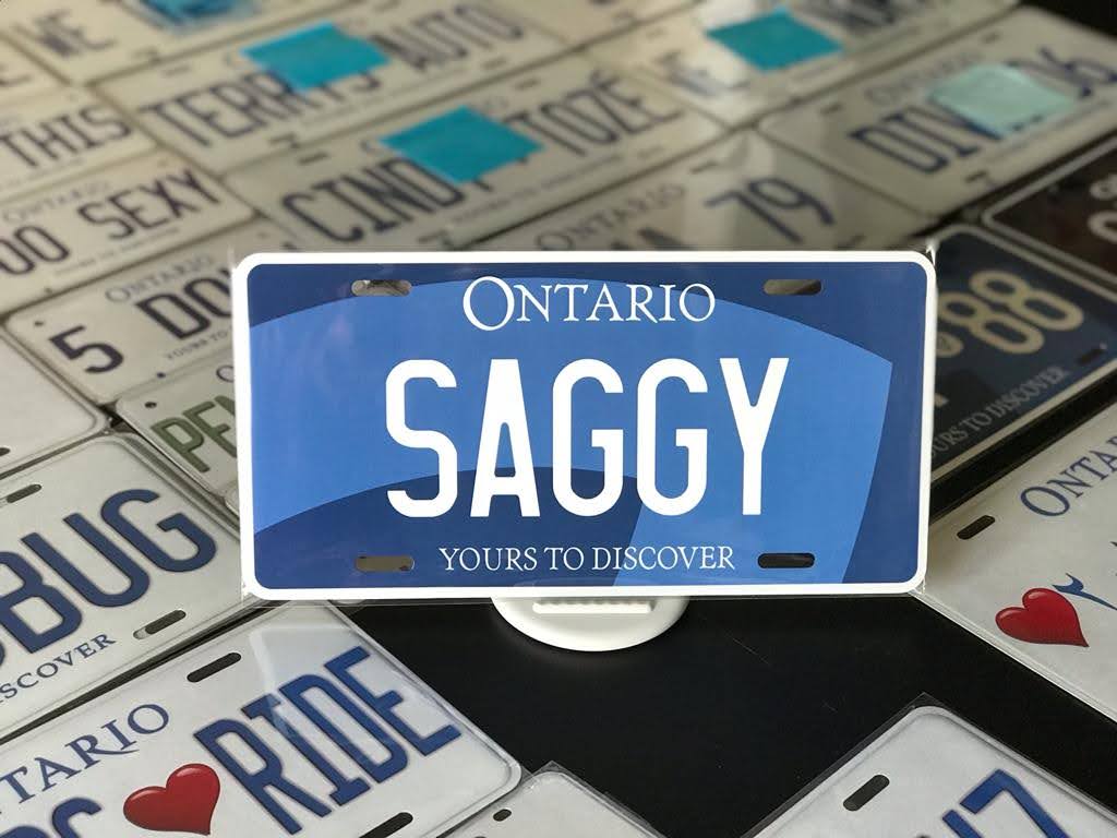*SAGGY* : Personalized Name Plate:  Souvenir/Gift Plate in Car Size