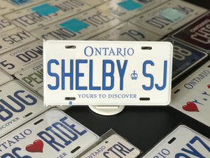 *SHELBY SJ* : Personalized Name Plate:  Souvenir/Gift Plate in Car Size