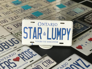 *STAR LUMPY* : Personalized Name Plate:  Souvenir/Gift Plate in Car Size