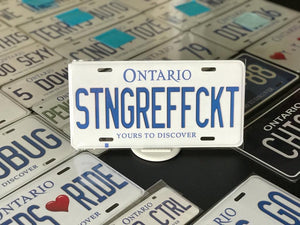 *STNGREFFCKT* : Personalized Name Plate:  Souvenir/Gift Plate in Car Size