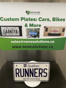 *RUNNERS* : Hey, Want to Stand Out From The Crowd?  : Customized Any Province BIKE Style Souvenir/Gift Plates || QUEBEC